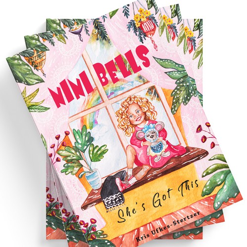 Watercolor book cover with the title 'Children's Book Cover'