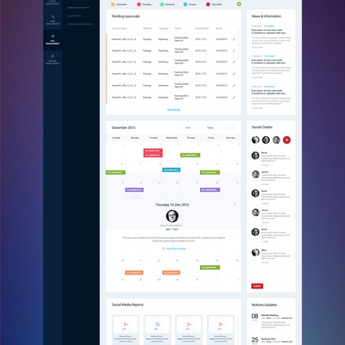 Interactive design with the title 'Dashboard'