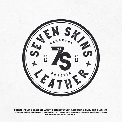 Leather design with the title 'Modern Vintage Logo For Leather Company'