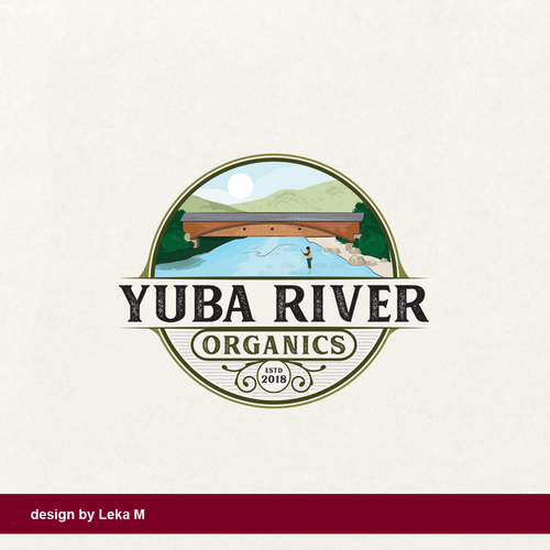 Stone design with the title 'Yuba River Organics'