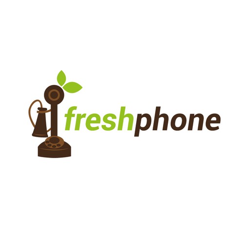 Phone logo with the title 'Create the best phone service logo!'