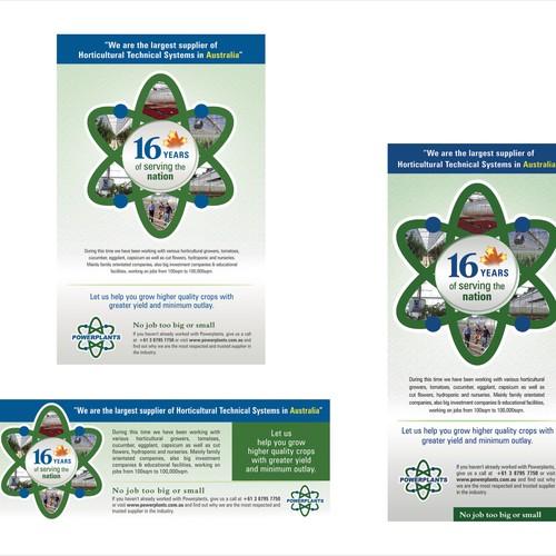 Horticulture design with the title 'Birthday Magazine Advertisement'