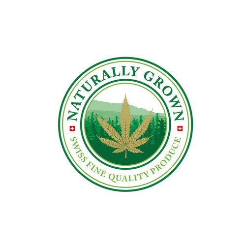 Smoking logo with the title 'Naturally Grown Logo Design'