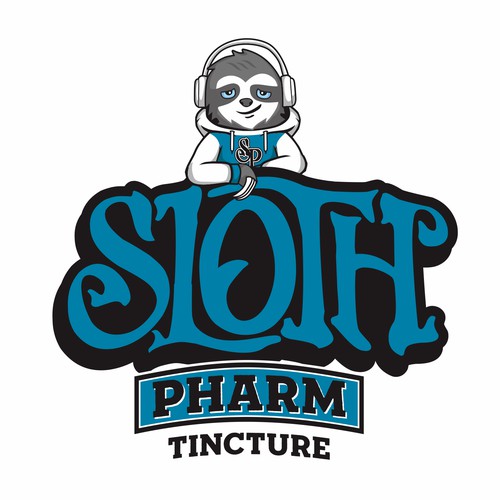 Text logo with the title 'sloth parm cbd company'