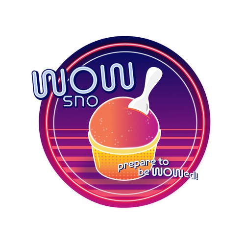 Shave ice logo with the title 'WOWsno Logo '