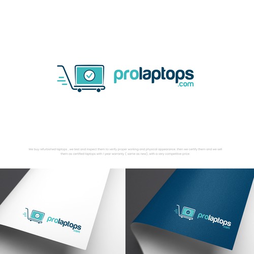 Ecommerce brand with the title 'Creative and clean logo design for Pro Laptops'