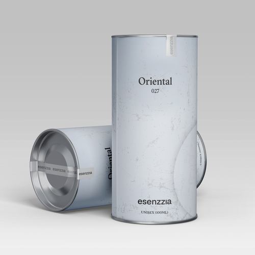 Perfume packaging with the title 'Esenzzia package'