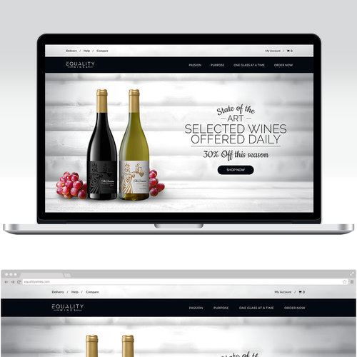 Sleek website with the title 'Sleek & sophisticated ecommerce site'