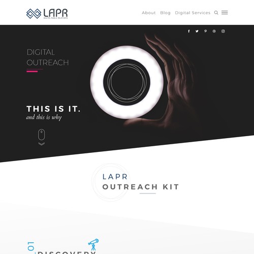 Infographic website with the title 'a clean descriptive page'