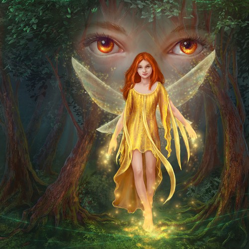 Forest book cover with the title 'fantasy illustration for the cover of the book'