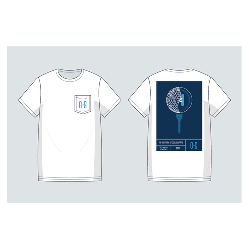 Blueprint design with the title 'golf blueprint t shirt design'