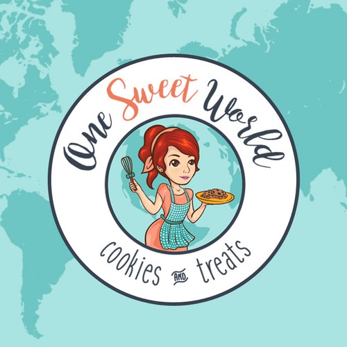 Girly logo with the title 'One Sweet World'