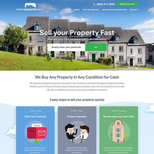 Property website with the title 'Cool web design for property selling website.'