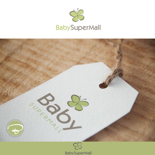Butterfly logo with the title 'Baby Supermall'