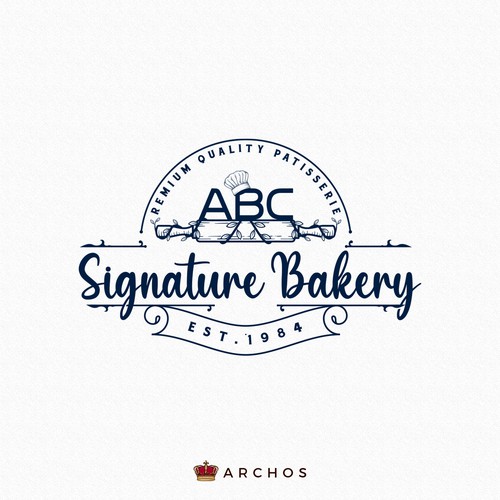 Ornamental logo with the title 'ABC SIGNATURE BAKERY'