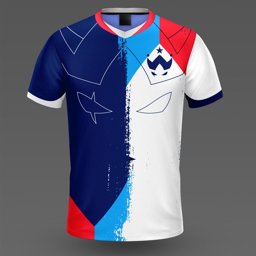 Sublimation design with the title 'esports jersey design with joker theme'