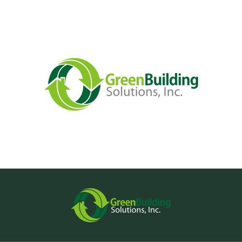 Recycling logo with the title 'Green Building'