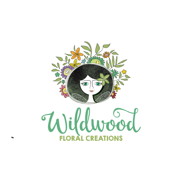 Sketch logo with the title 'Flower fairy - illustration'