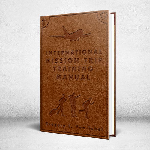 Manual design with the title 'Vintage travel book cover design'