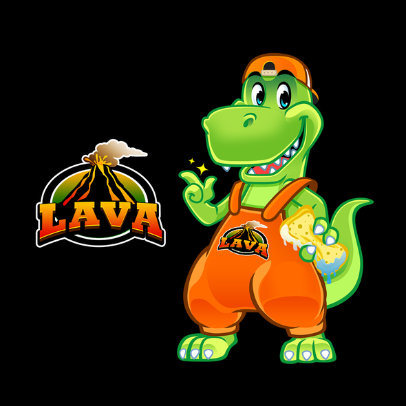 Lava design with the title 'Approachable and Friendly Character/Mascot Logo for a Car Wash Company'