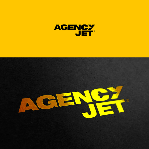 Jet logo with the title 'AgencyJet Logo'