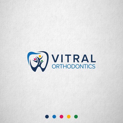 Braces design with the title 'VITRAL Orthodontics'