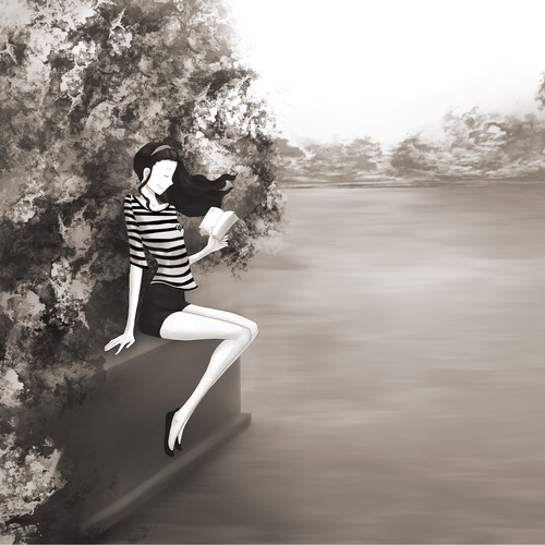 Women artwork with the title 'Illustration of Female Character for a T-shirt Brand'