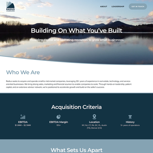 Design with the title 'Radius Companies Design'