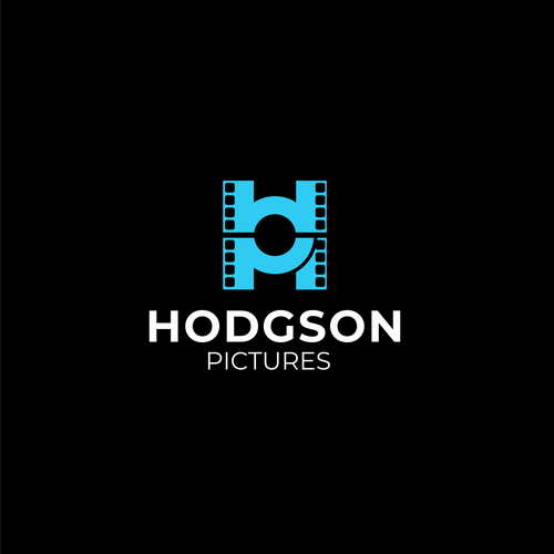Motion logo with the title 'simple bold logo for Hodgson Pictures'