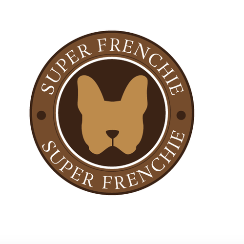 French bulldog logo with the title 'Super Frenchie'