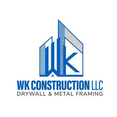 Contractor logo with the title 'Modern Construction & Building Logo'
