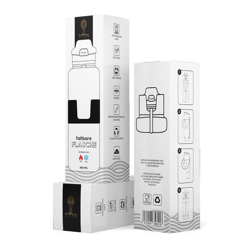 Bottle design with the title 'Titan Awesome reuseable sport Bottle design'