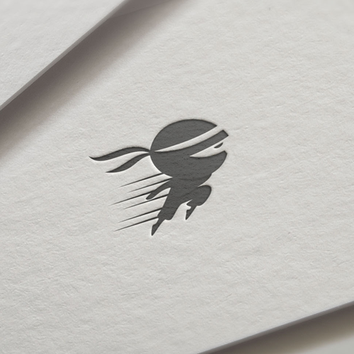 Parkour logo with the title 'Ninja logo concept'