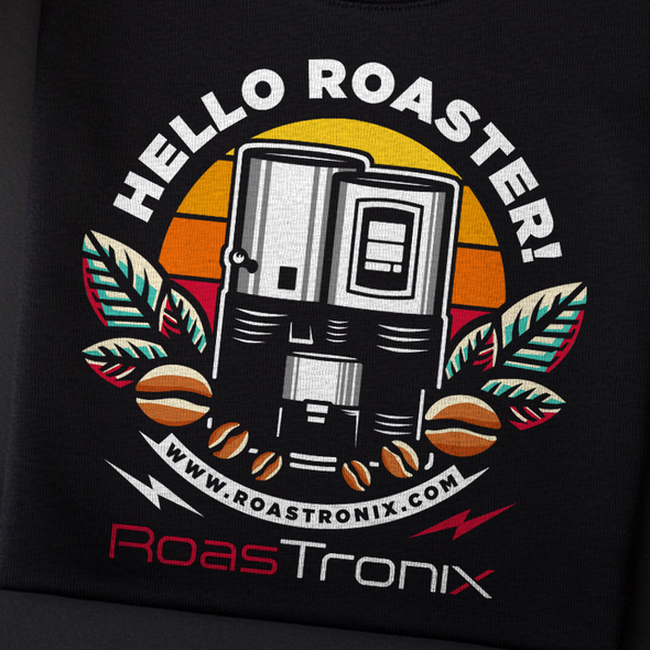 Retro t-shirt with the title 'RoasTronix T-shirt Design '