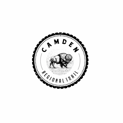 Bike logo with the title 'Logo bison for bicycle trail'