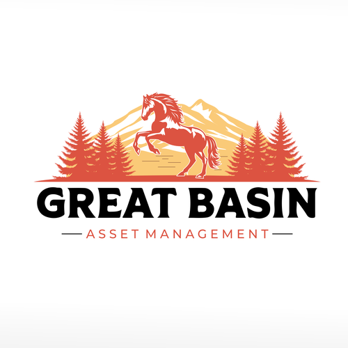 Mustang logo with the title 'Mustang Logo for Great Basin Asset Management'