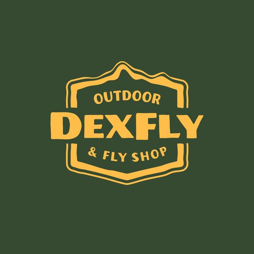 Climbing logo with the title 'Strong Logo for Brick and Mortar Fly Shop and Retail Outdoor Clothing'