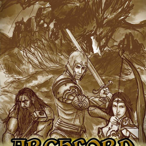 Medieval artwork with the title 'Fantasy Role Playing Game Screenshots for the iTunes App Store'