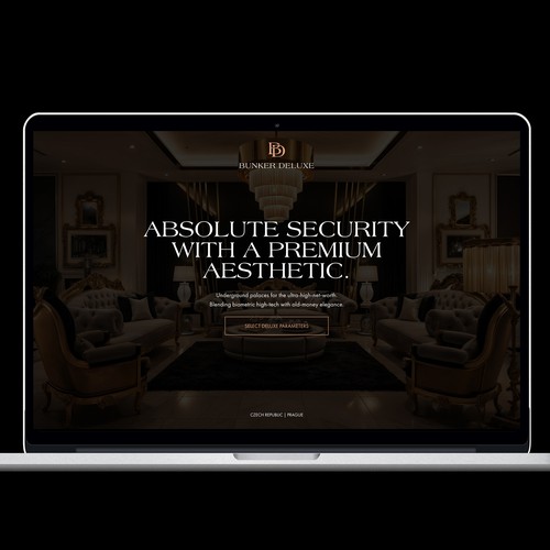 Website with the title 'Modern website for Luxury Bunkers | Shelter'