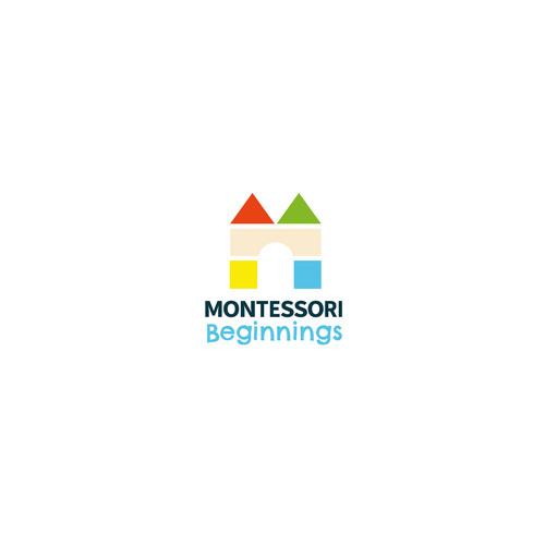Kindergarten design with the title 'A Logo Proposal For a Montessori Daycare'