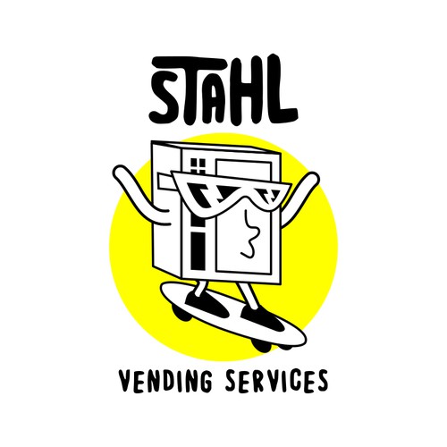 Skate logo with the title '"cruising" for stahl vending services'