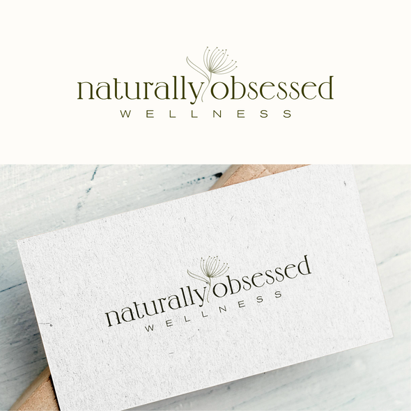 Organic design with the title 'Naturally Obsessed Wellness logo'