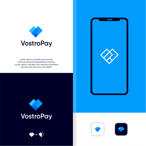 Payments logo with the title 'V+P Overlapping'