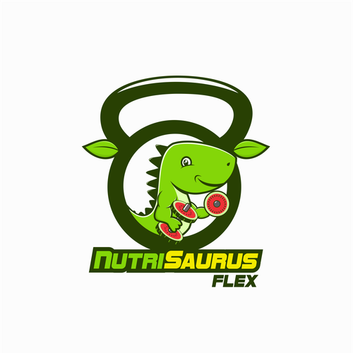 Dinosaur logo with the title 'NutriSaurus'