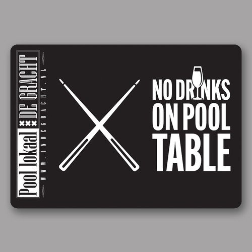 Sign artwork with the title 'Unique sign for a Pool business '