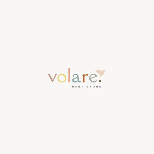 Baby clothing logo with the title 'Volare'