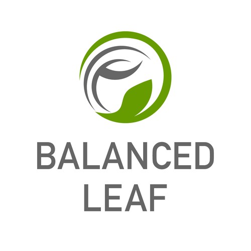 Balanced logo with the title 'Balanced Leaf Logo Concept'