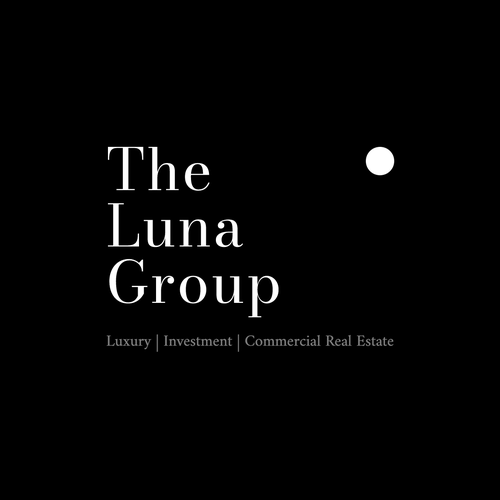 Dark logo with the title 'Logo concept for "The Luna Group"'