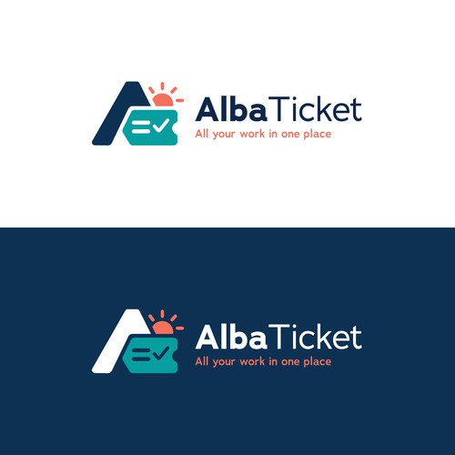 Ticket logo with the title 'Alba Ticket'