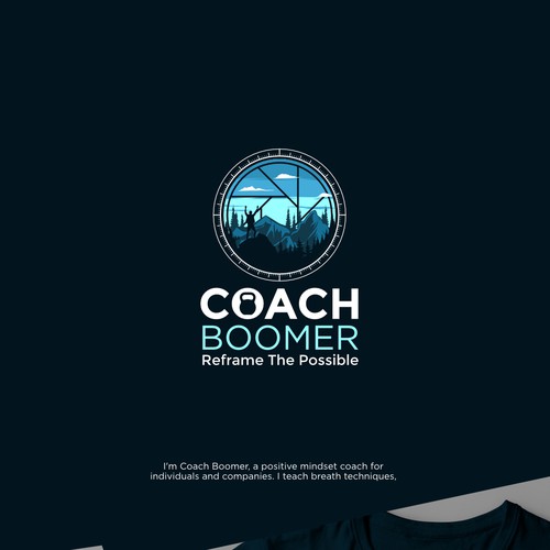 Hiking logo with the title 'Coach Boomer'